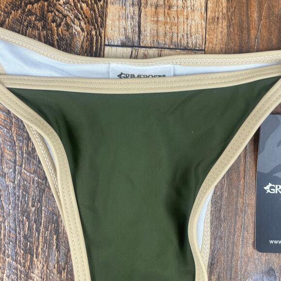 Grimfrost Women's Small Green String Bikini Bottoms - Picture 5 of 13